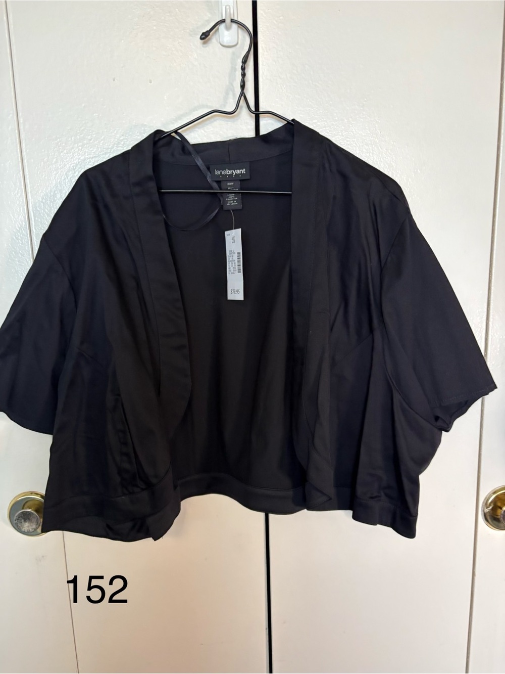 Lane Bryant Black Short Sleeve Open Bolero